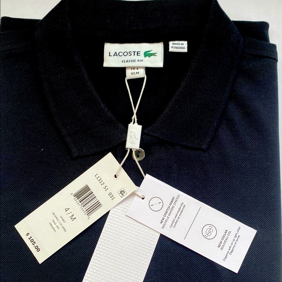 Lacoste Men's Cotton Classic Fit short Sleeves Polo NAVY - Picture 3 of 6